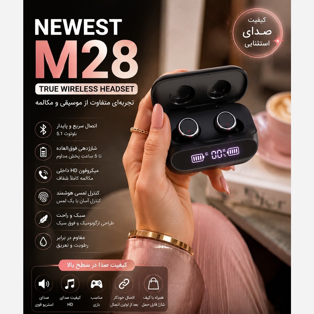 ایرپادM28 NEWEST کامل ترین و جدید ترین نمونه داخل بازار دارای تمامی امکانات ضمانت کیفیت و قیمت مناسب