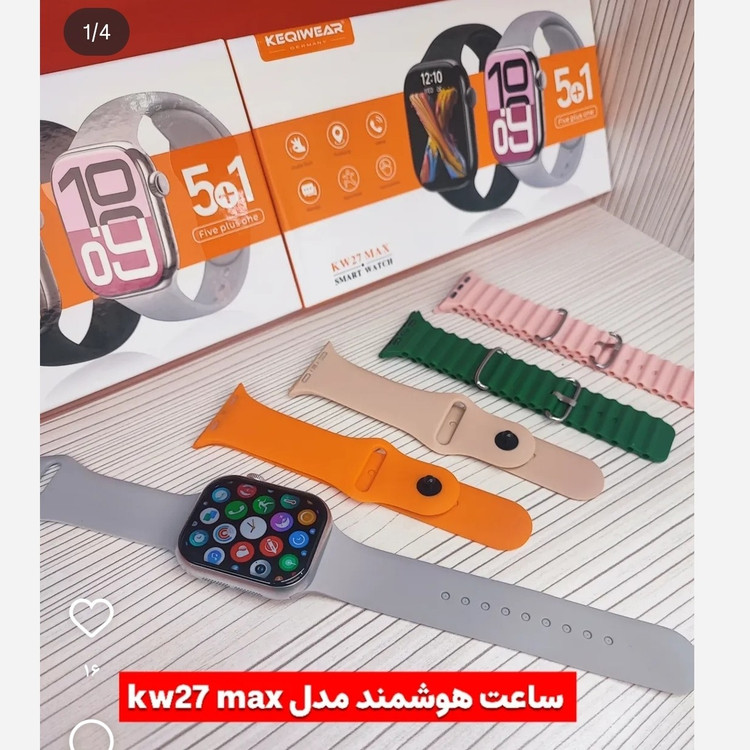 ساعت هوشمند 5 بند مدل KW27 MAX سوپر امولد سری 10