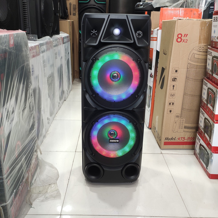 اسپیکر بلوتوثی ZQS 8210 اصلی بهمراه میکروفون بی سیم و کنترل کیفیت عالی