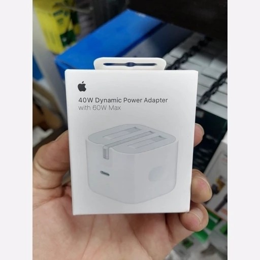 شارژر اپل اصلی 40W Dynamic Power Adapter با توان خروجی تا 60 وات 3 پین کیفیت عالی