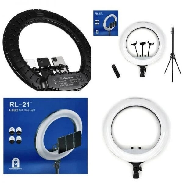 رینگ لایت RL-21 اصلی بهمراه سه پایه فلزی،کنترل،هولدر،کیف مخصوص کیفیت عالی