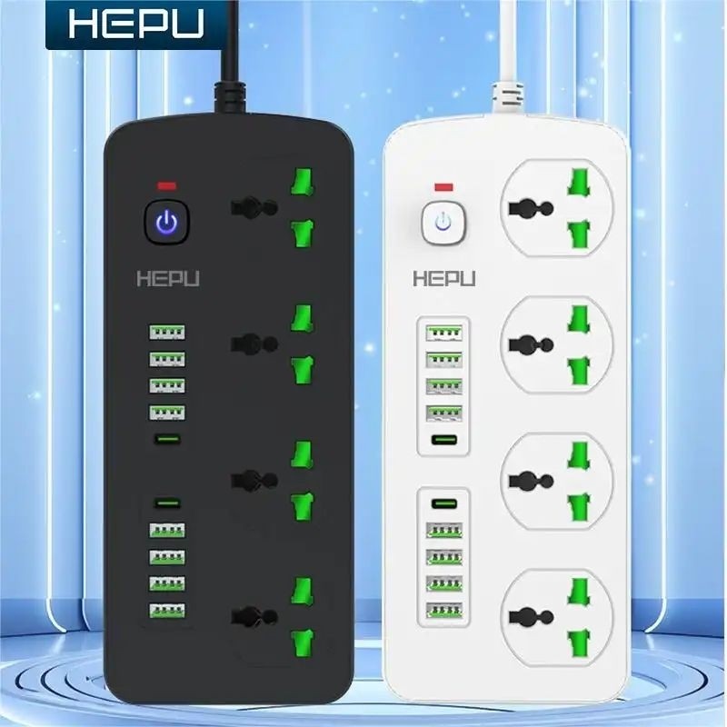 چند راهی هپو H05 3000W با 8 ورودی usb و 2 PD مقاوم در برابر شعله و شوک الکتریکی قیمت عالی