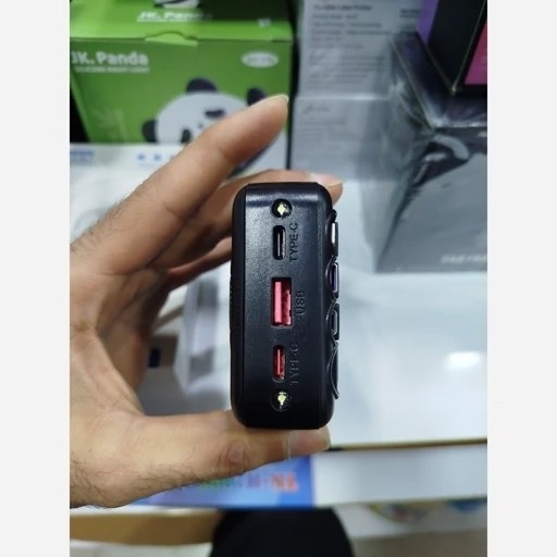 پاوربانک 20000 فست شارژ با 4 کابل سرخود و چراغ قوه قیمت عالی