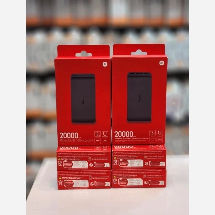پاوربانک 20000 میلی آمپر شیائومی اصلی 20000 New Pack خروجی 18 وات فست شارژ قیمت عالی