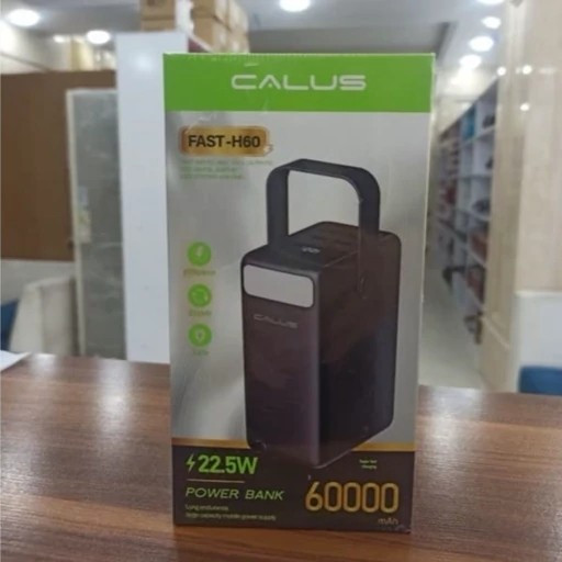 پاوربانک برند کالوس مدل FAST H60 ظرفیت 60000 میلی آمپر ساعت دارای چراغ قوه قیمت عالی