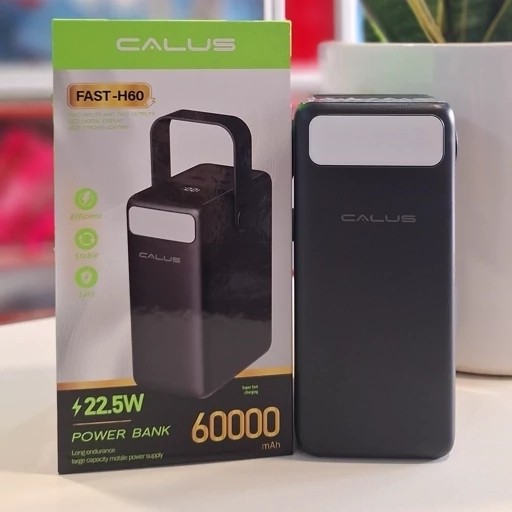 پاوربانک برند کالوس مدل FAST H60 ظرفیت 60000 میلی آمپر ساعت دارای چراغ قوه مناسب کمپ و ...