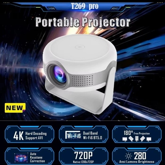 ویدئو پروژکتور اندرویدی T269 pro اصلی قیمت عالی