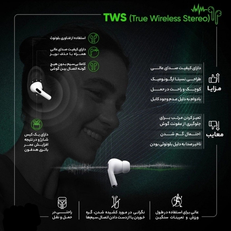 هدفون بی سیم لنوو XT92 مناسب گیمینگ
