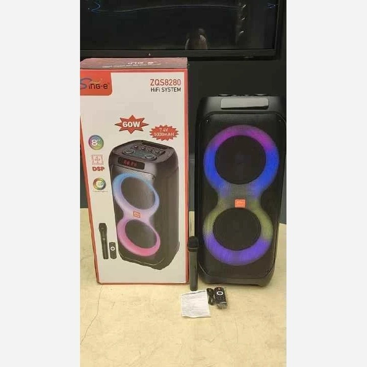 اسپیکر حرفه ای ZQS8280 بلوتوثی با ریموت کنترل و میکروفون قیمت عالی