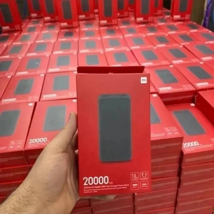 پاوربانک 20 هزار میلی آمپری شیائومی اصلی اورجینال 20000 New Pack خروجی 18 وات فست شارژ قیمت عالی