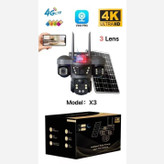 دوربین سیم کارتی بیسیم 3 لنز v380 pro مدل X3 رم خور دید در شب رنگی دزدگیر قیمت عالی
