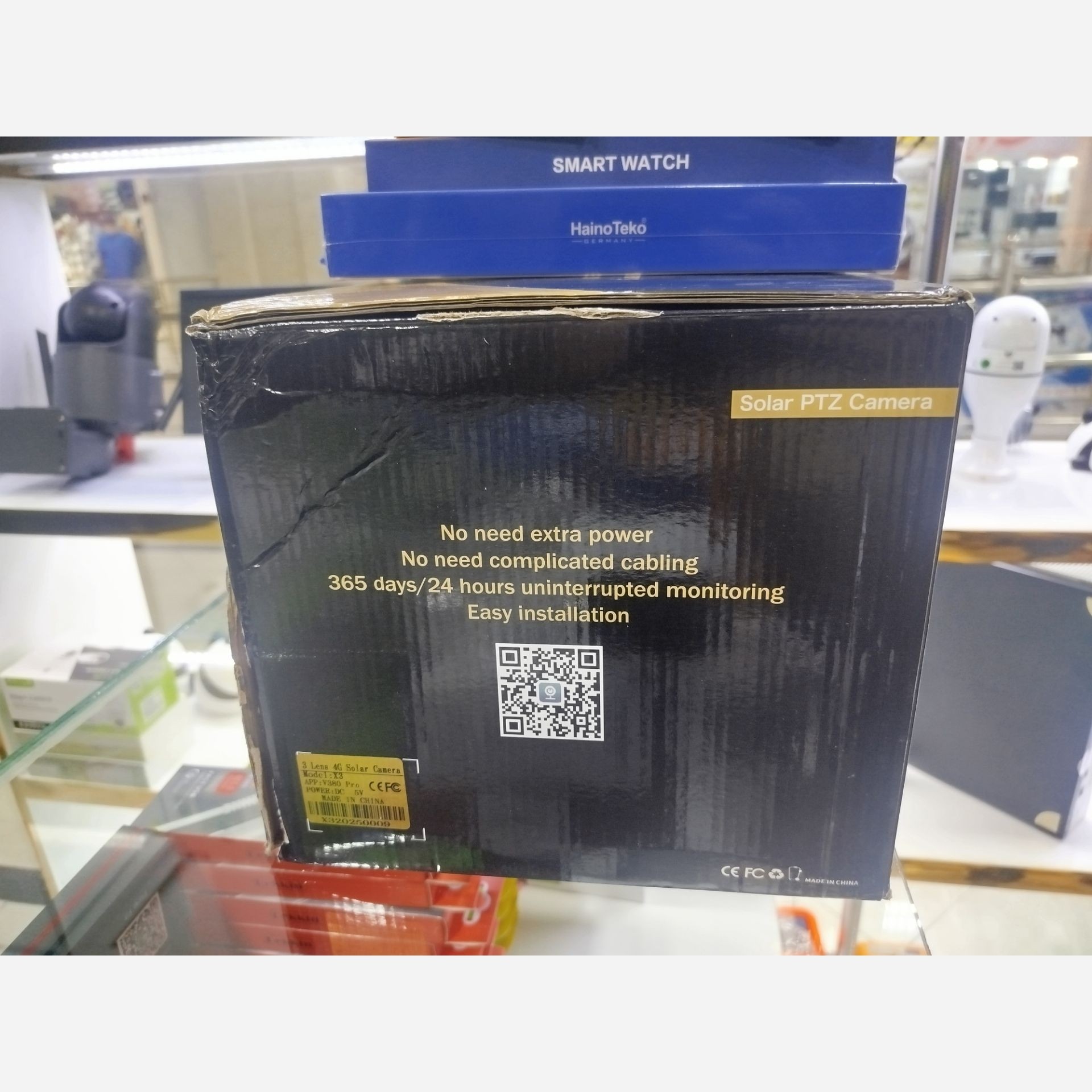 دوربین سیم کارتی بیسیم 3 لنز v380 pro مدل X3 رم خور دید در شب رنگی دزدگیر قیمت عالی