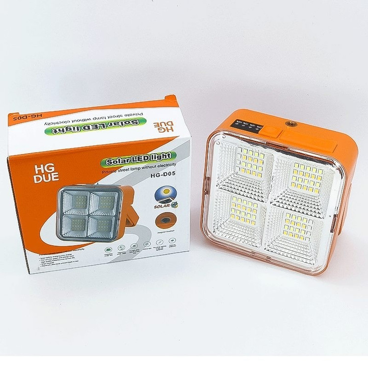 پروژکتور LED شارژی سولار پنل خورشیدی HG DUE HG-05 قیمت عالی