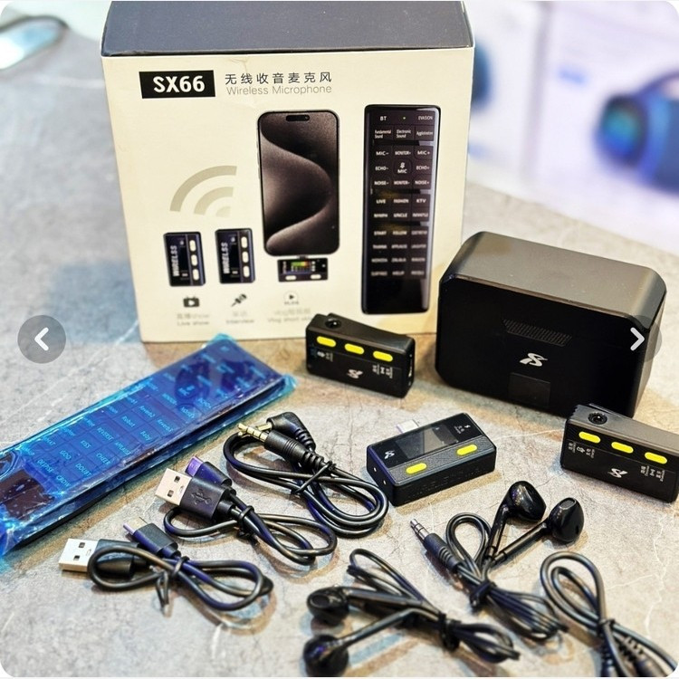 میکروفون یقه ای 2تایی مدل sx66 اصلی کیفیت عالی