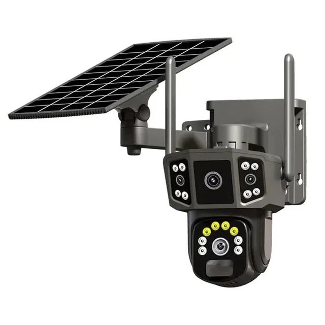 دوربین مداربسته بی سیم سیمکارت خور خورشیدی 8 مگا پیکسل 3 تصویر2 لنز مدلp3-8f اورجینال قیمت عالی