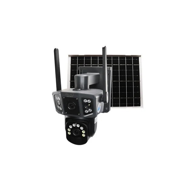 دوربین مداربسته بی سیم سیمکارت خور خورشیدی 8 مگا پیکسل 3 تصویر2 لنز مدلp3-8f اورجینال قیمت عالی