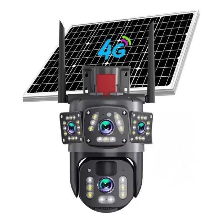 دوربین مداربسته بی سیم سیمکارت خور خورشیدی 8 مگاپیکسل 3 تصویر2 لنز v380 مدلA9-3 جدید با قیمت عالی