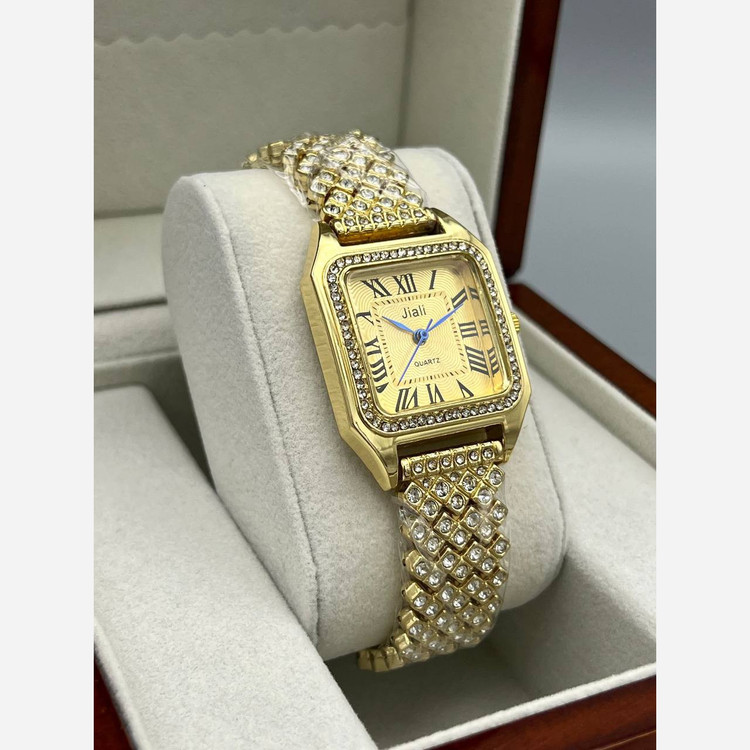ساعت مچی زنانه نگین دار با ارسال رایگان