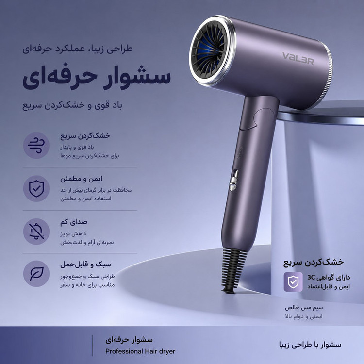 سشوار حرفهای 2400 وات والر مدل 9066