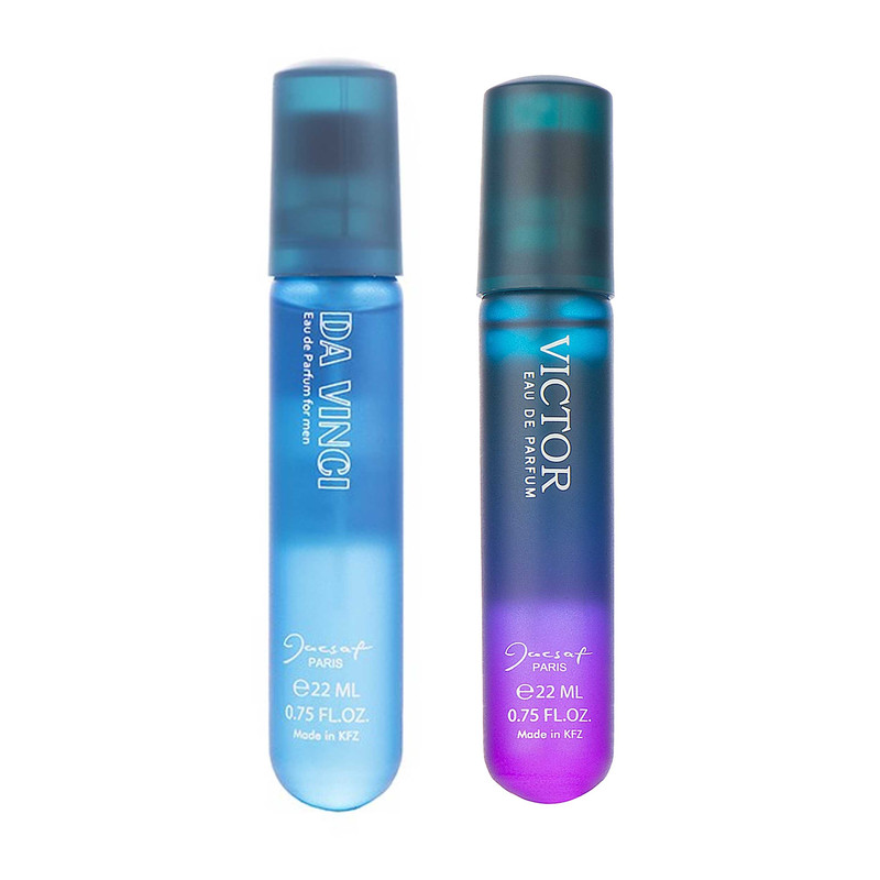 عطر جیبی مردانه ژک ساف مدل داوینچی حجم 22 میلی لیتر به همراه عطر جیبی مردانه مدل Victor