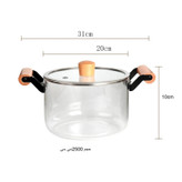 قابلمه پیرکس مدل شیشه کد 1369n 2500cc سایز 20