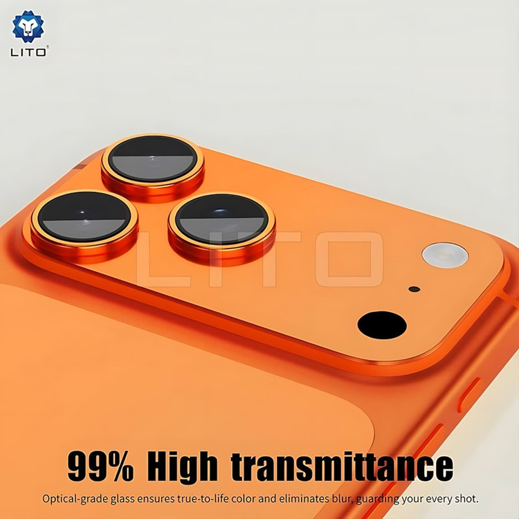 محافظ لنز دوربین شیشهای لیتو مدل HaloCam مناسب برای گوشی موبایل اپل iPhone 17 Pro Max