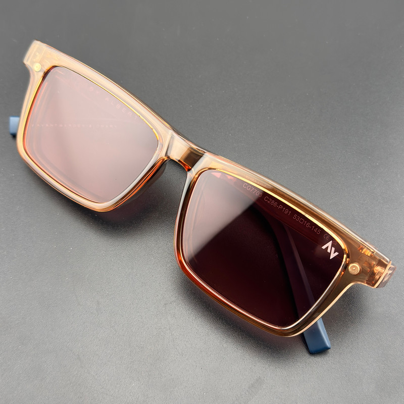 فریم عینک طبی آلبرت وگ مدل CG7703C286P191 Polarized Double Switch مناسب برای انواع صورت به همراه کاور آفتابی