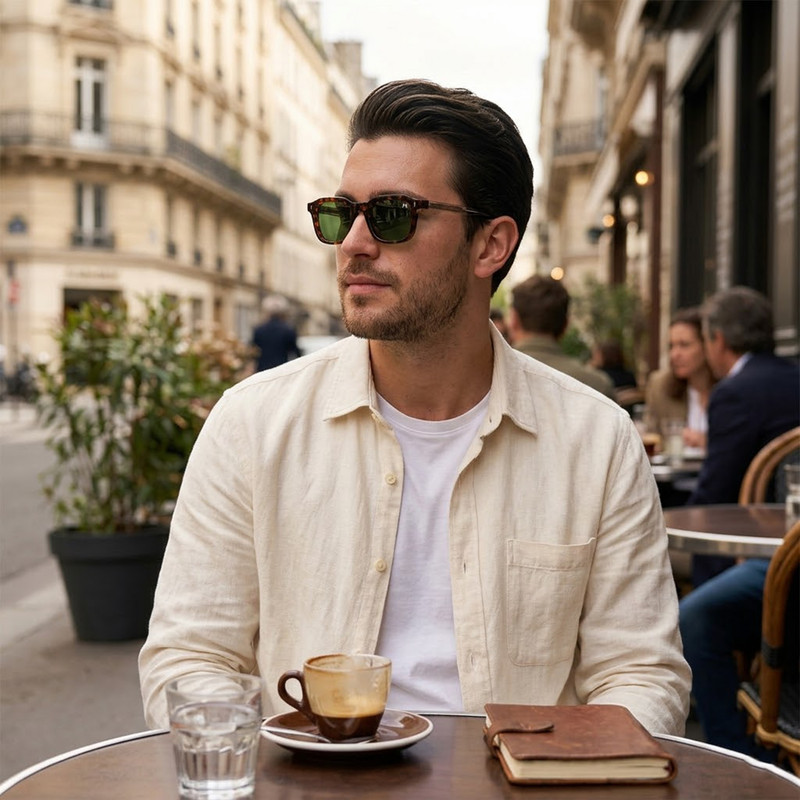عینک آفتابی ویفرر (Wayfarer) آلبرت وگ مدل SZ8105 Tortoise Fern