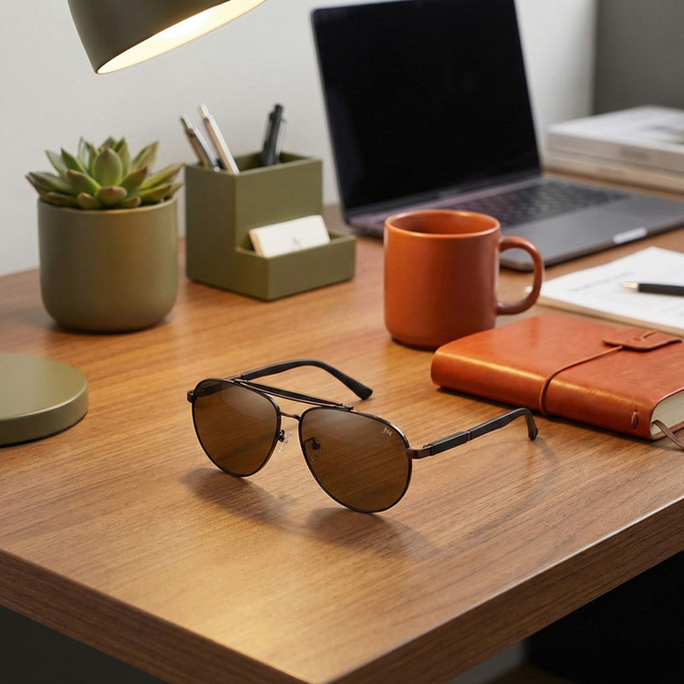 عینک آفتابی خلبانی (Aviator) مردانه آلبرت وگ مدل 6315C105P130 Avantgarde Visionary