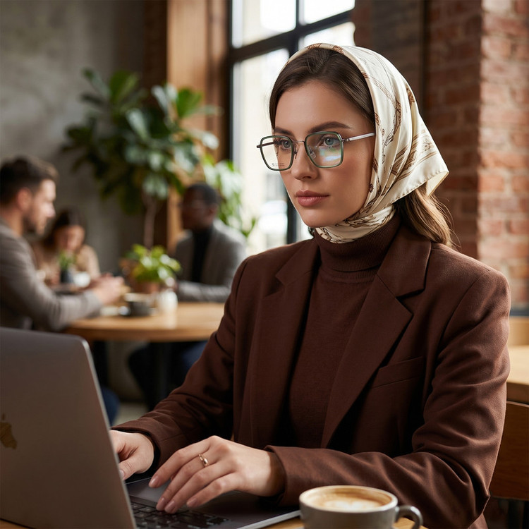 فریم عینک طبی چند ضلعی مدل R2321C3 مناسب برای انواع فرم صورت