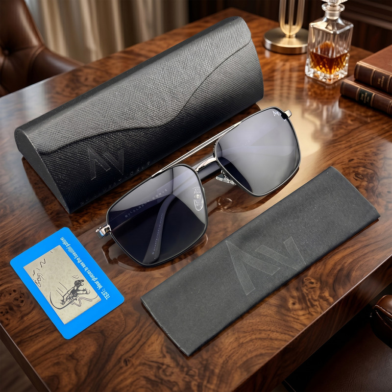 عینک آفتابی خلبانی مردانه آلبرت وگ مدل 6307C98P87 Polarized Albert Vogue