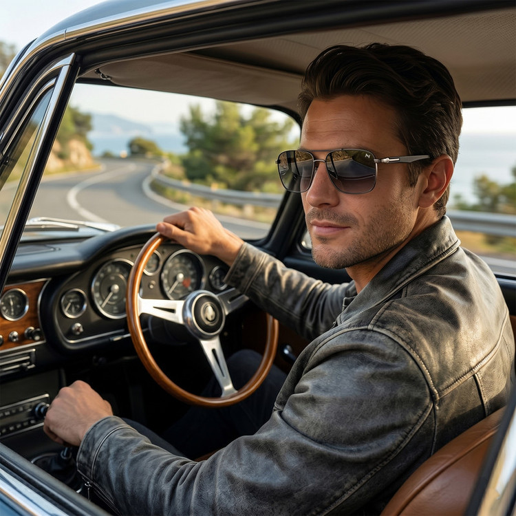 عینک آفتابی خلبانی مردانه آلبرت وگ مدل 6307C98P87 Polarized Albert Vogue