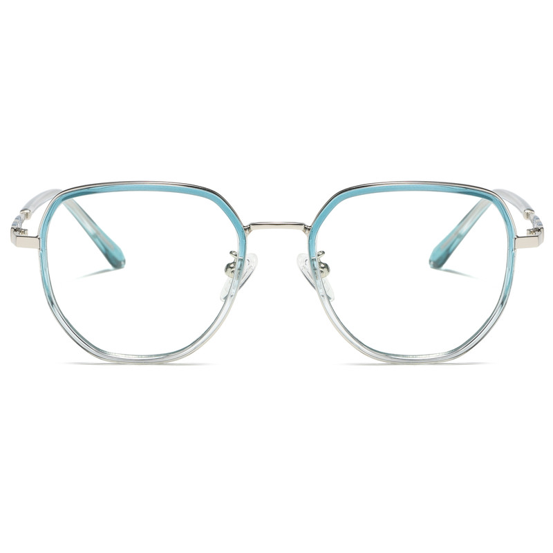 فریم عینک طبی چند ضلعی زنانه مدل TRZC829 C28-p81 Gradient Blue