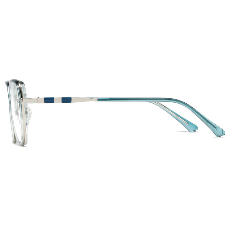 فریم عینک طبی چند ضلعی زنانه مدل TRZC829 C28-p81 Gradient Blue