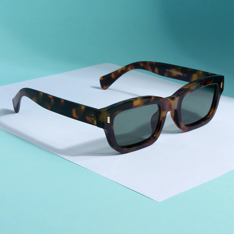 عینک آفتابی مستطیلی مدل SZ 1002 Leopard Emerald