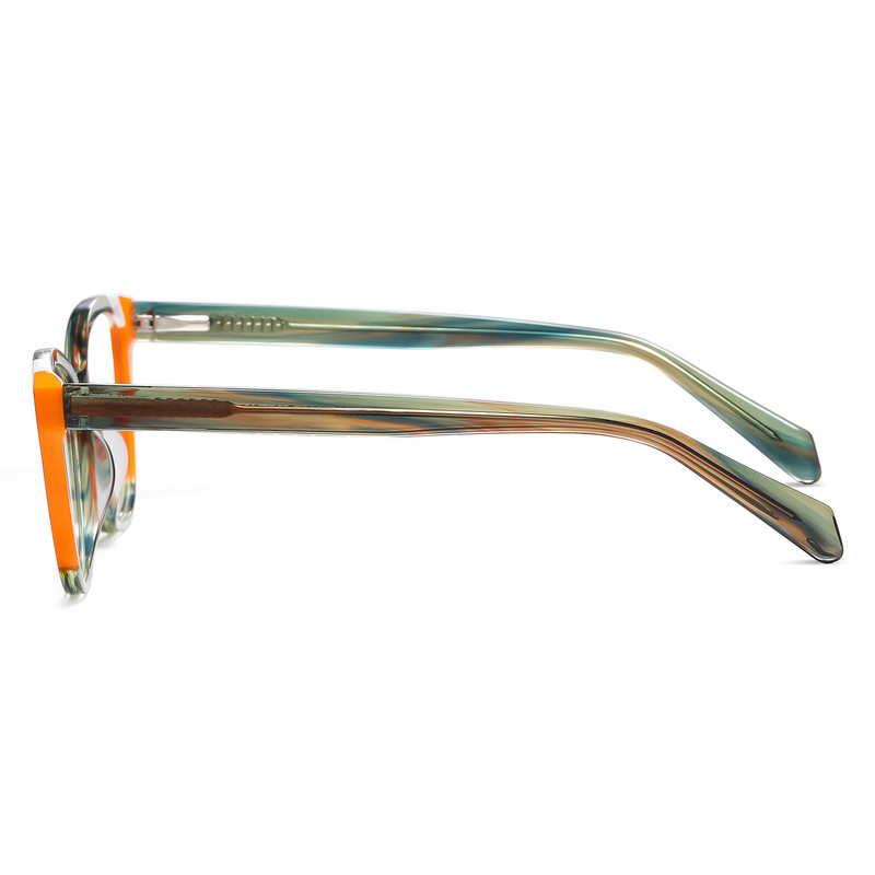 فریم عینک طبی گربه ای زنانه مدل PS8823C764-P181 مناسب برای صورت بیضی، قلب، گرد، لوزی، مثلث، مربع، مستطیل