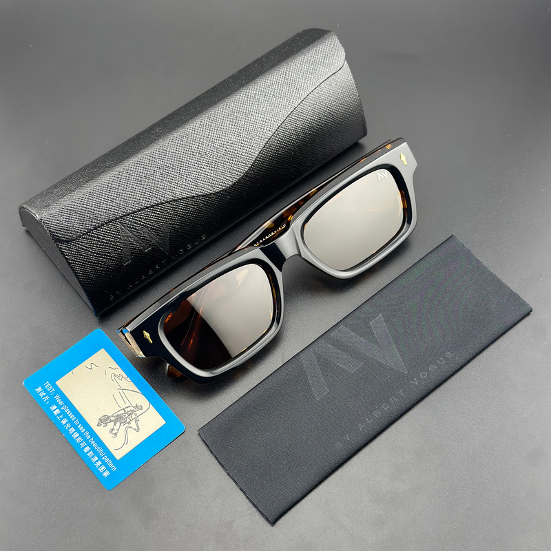 عینک آفتابی مستطیلی آلبرت وگ مدل S3210۸C2 Acetate Avantgarde Visionary