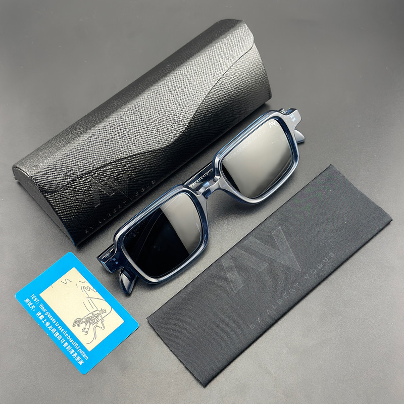 عینک آفتابی مستطیلی آلبرت وگ مدل S32130-C3 Acetate Avantgarde Visionary