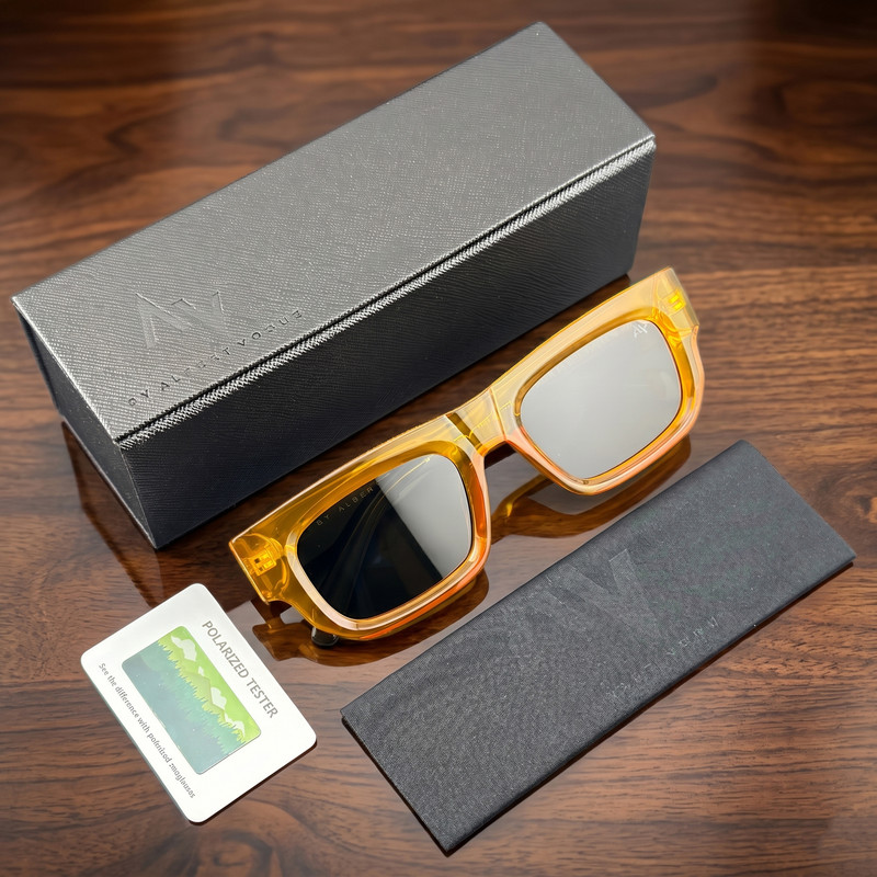 عینک آفتابی مستطیلی آلبرت وگ مدل S31111C5 Acetate Avantgarde Visionary