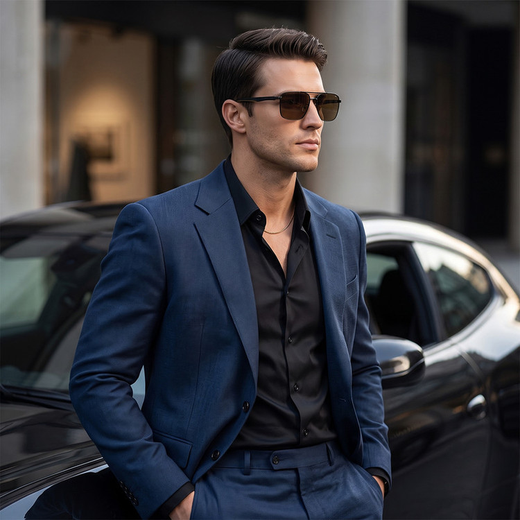 عینک آفتابی مردانه خلبانی پلاریزه آلبرت وگ مدل 6307C87-P130 Polarized Avantgarde Visionary