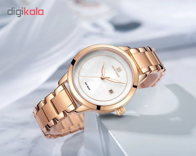 ساعت مچی عقربه ای زنانه نیوی فورس مدل NF5008-RGW