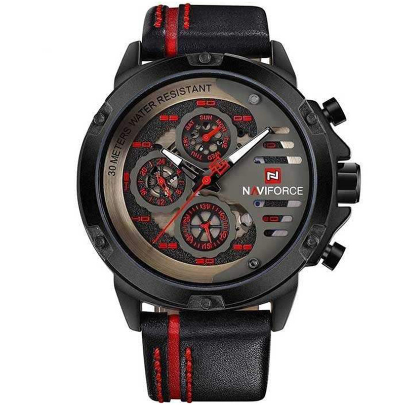 ساعت مچی عقربه‌ای کوارتز مردانه نیوی فورس مدل  NF9110-R