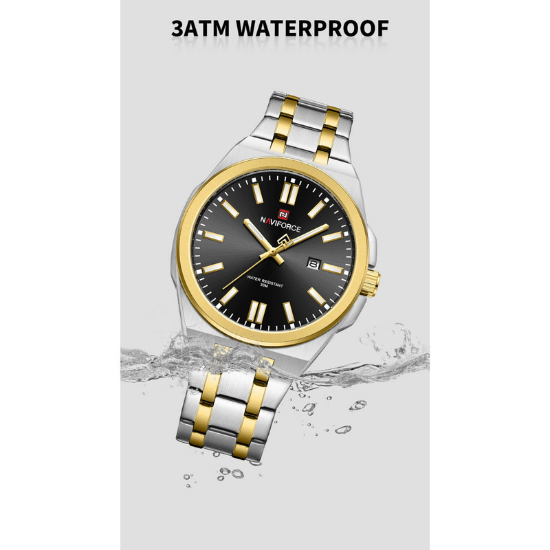 ساعت مچی عقربهای کوارتز مردانه نیوی فورس مدل تاریخدار