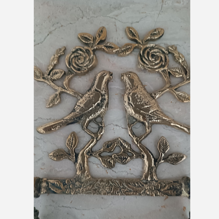 جا حوله ای برنجی طرح گنجشک کد 749
