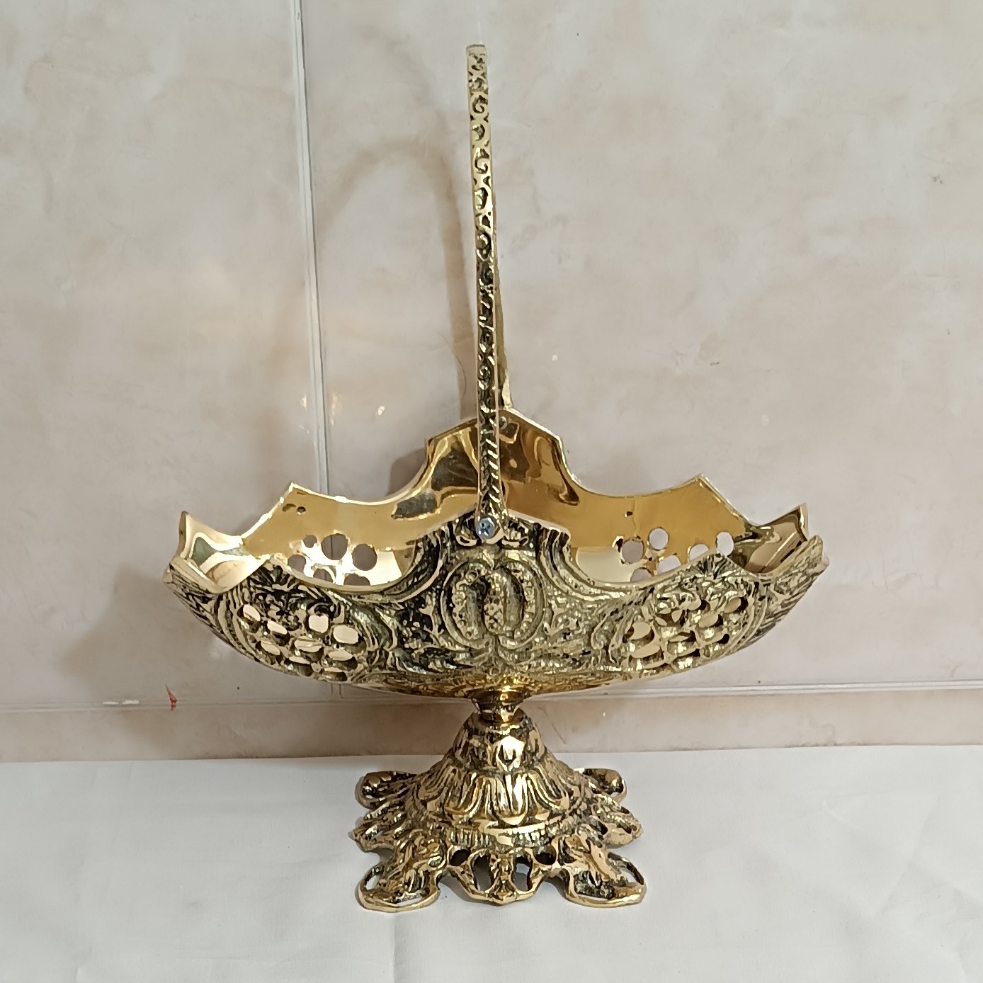 شکلات خوری و آجیل خوری برنجی طرح کشکول کد 313(کشکول برنجی)