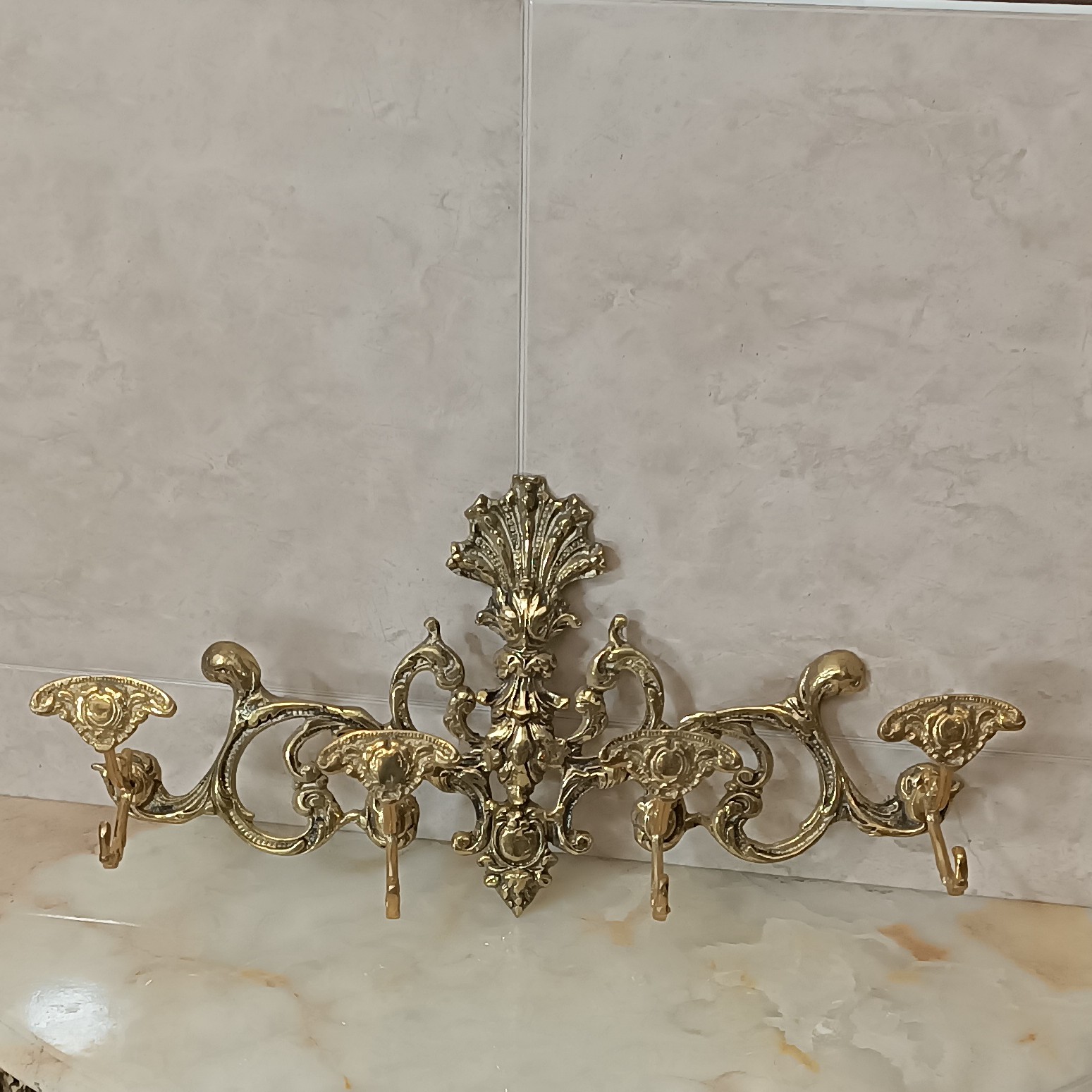 رخت آویز چهار قلاب (جالباسی برنزی)کد 227