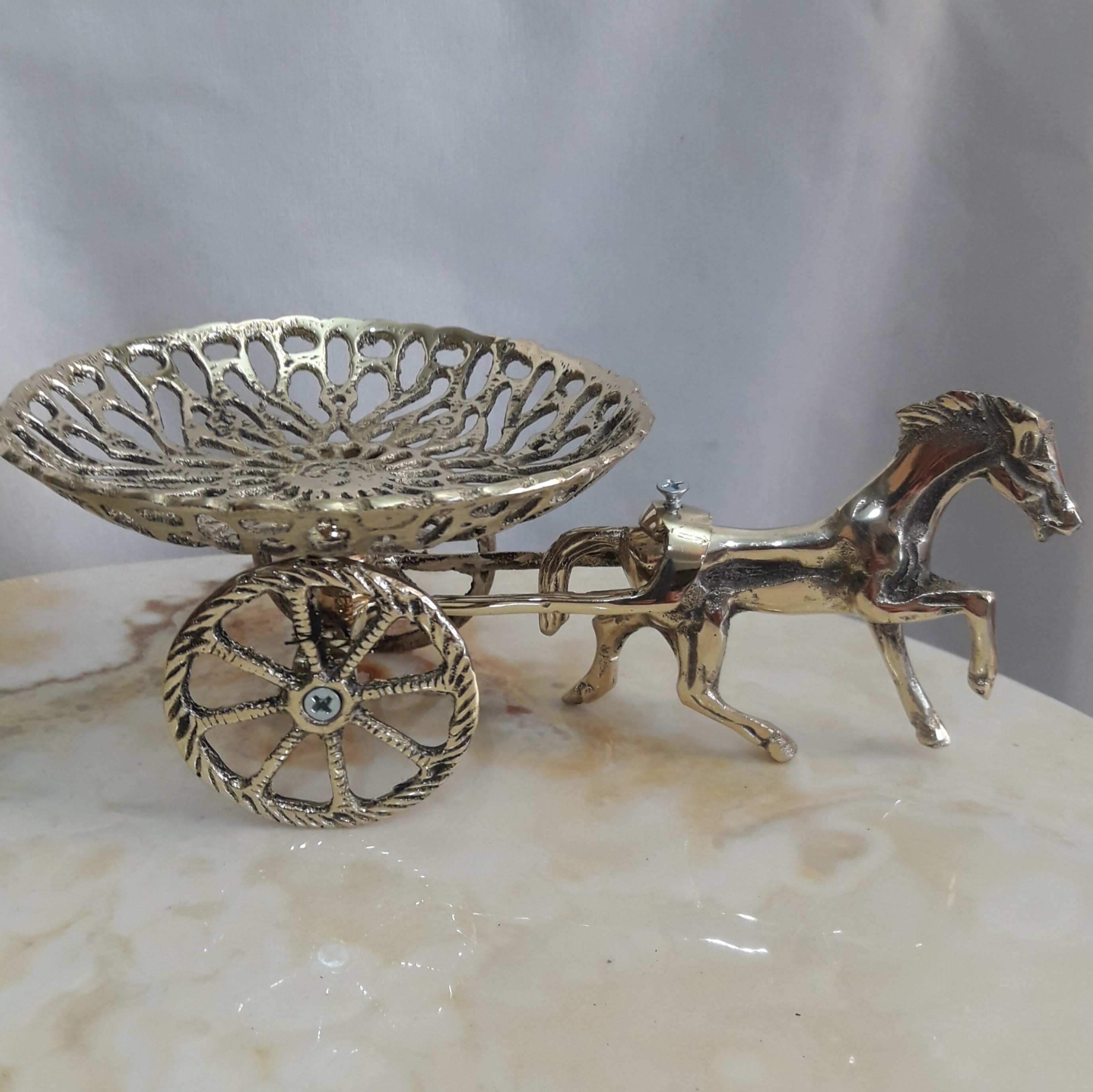 شیرینی خوری ارابه ای  برنجی،کد 140