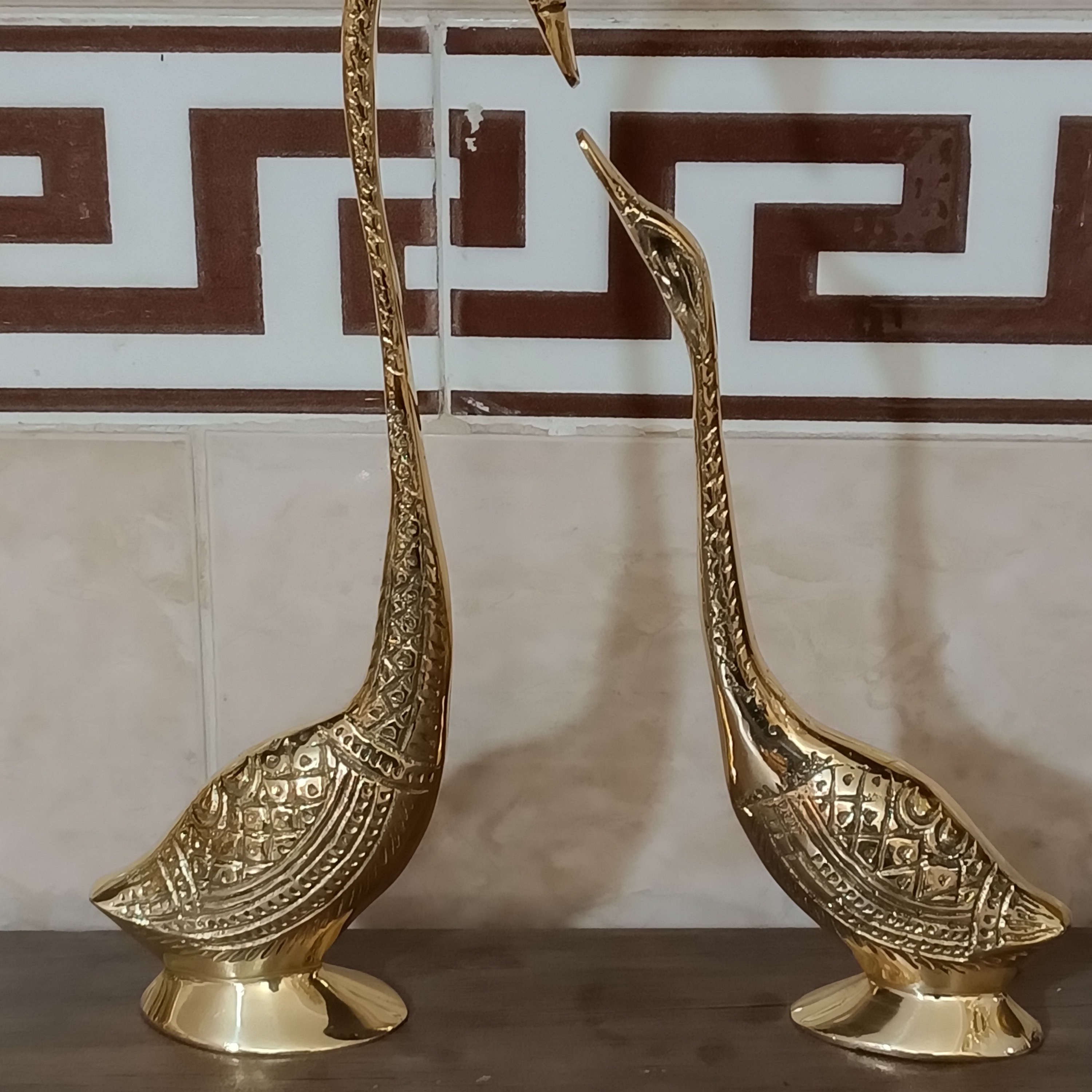 مجسمه قو عاشق برنجی دوتایی کد 205