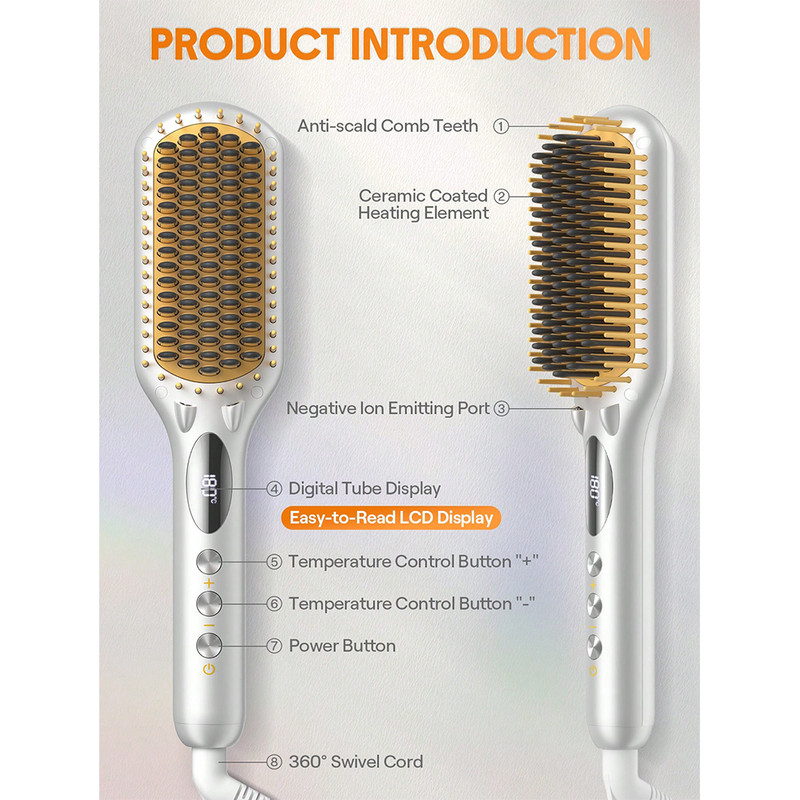 برس حرارتی حرفه ای شیگلم مدل Sleek Chic Triple Grip