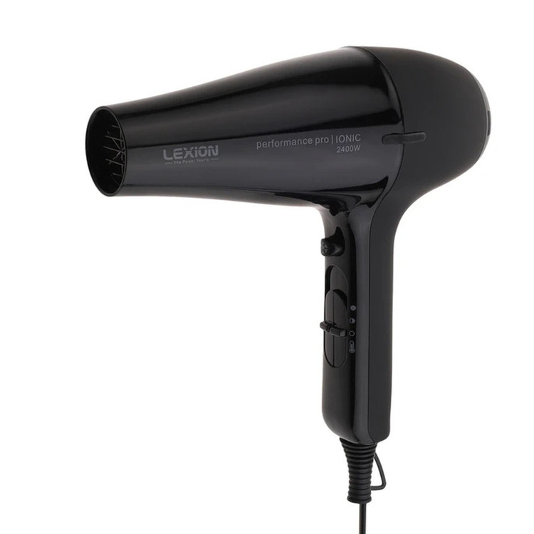 سشوار حرفهای 2400 وات لکسیون مدل Performance pro HD:2089، موتور AC، وزن 500 گرم، المنت فلز، دارای سری دیسپانسر، متمرکزکننده باریک، متمرکزکننده پهن با ویژگی صافکنندگی، حجمدهندگی، با قابلیت فناوری تولید یون